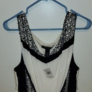 Stunning Cream & Black Lace Dress